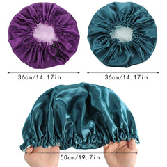 Pengxiaomei adjustable elastic satin bonnet maintains secure fit all night