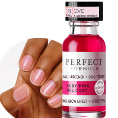 Close-up of Ruby Pink Gel Coat applying to tips for rosy, radiant nails