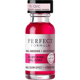 Perfect Formula Ruby Pink Gel Coat bottle in gemstone pink hue boosts nail strength