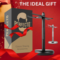 Perfecto Deluxe Black Stand with rubber-like sole protects countertops.