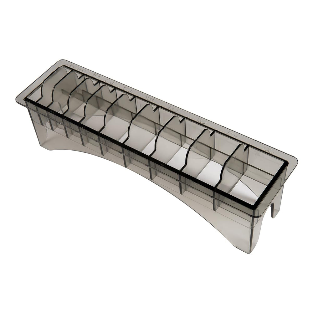 Perfitech clipper guard holder with a 10-slot layout for quick access.
