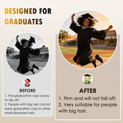 PerldVerge inserto desmontable para gorra de graduación facilita limpieza y conservación.