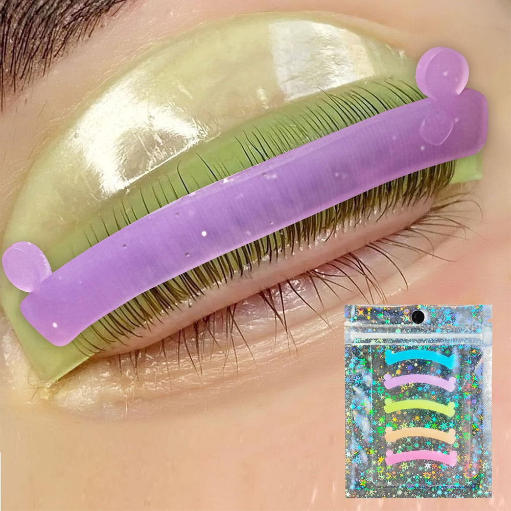PERMANIA Lash Lift Ribbon 5pcs set showing secure lash lifting in professional use.