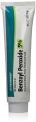 Perrigo benzoyl peroxide 5% gel tube for at-home acne care.