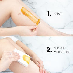 Persian cold wax kit for bikini area delivers neat edges and smooth skin.