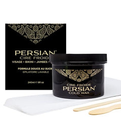 Persian cold wax kit for body use provides long-lasting smoothness across larger areas.