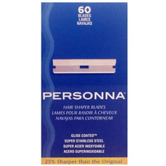 Personna Hair Shaper Blades pack overview showing 60 blades for extended grooming sessions