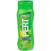 Pert Plus 2-in-1 bottle-front for normal hair with convenient daily care.