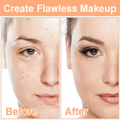 PERVALA air cushion CC cream achieving a natural finish on skin.
