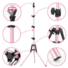 Pet Baby foldable mannequin head stand in compact form for easy transport.