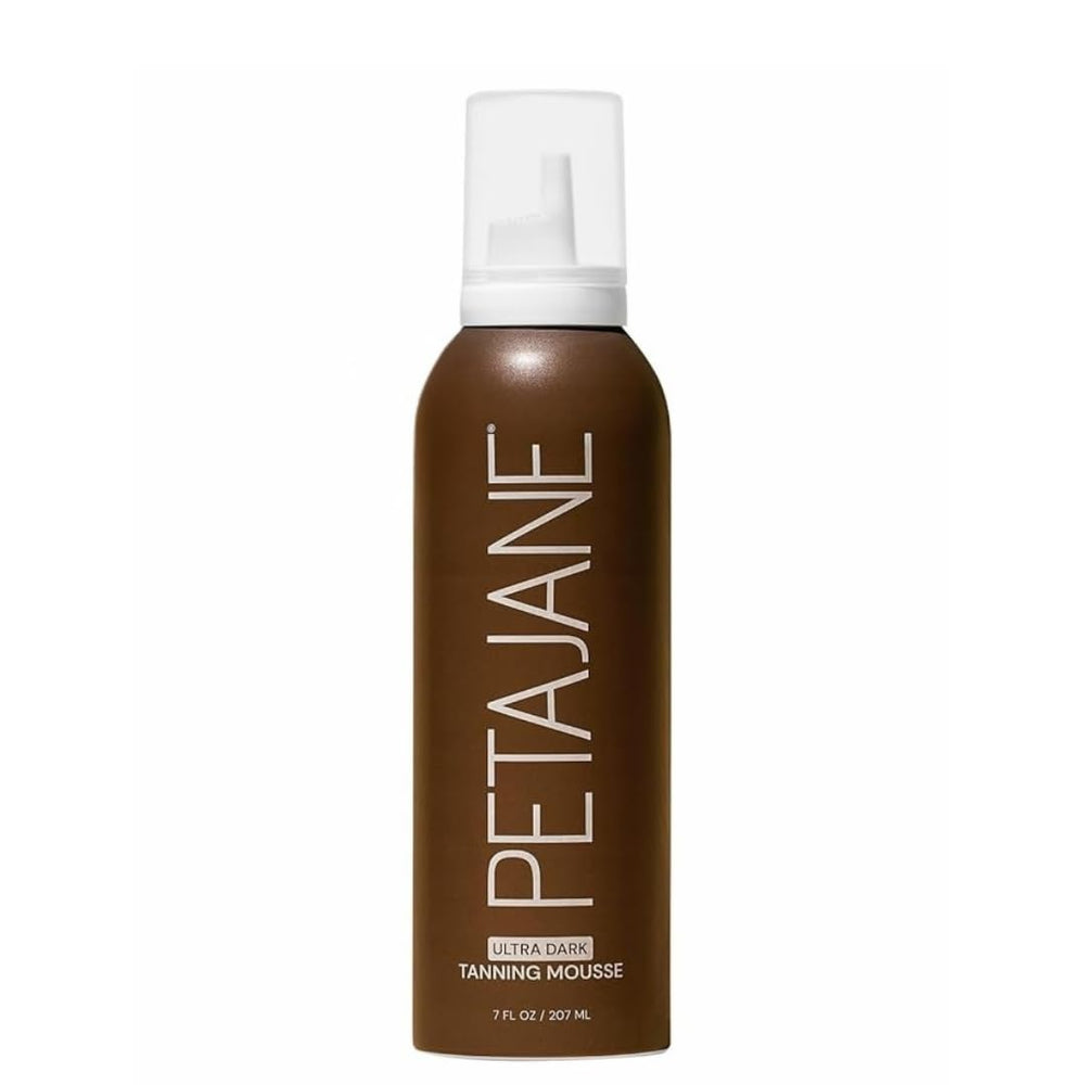 Peta Jane Ultra Dark Tanning Mousse bottle with natural bronze glow for a sunless look