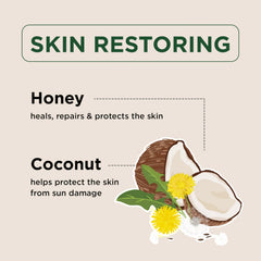Petal Fresh Pure Restoring Body Butter with coconut oil for protective moisture on supple skin.