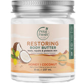 Petal Fresh Pure Restoring Body Butter with honey for rich hydration and silky skin.