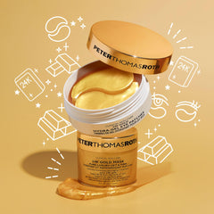 Peter Thomas Roth 24K Gold Glow-Up Mask texture close-up for radiant skin.