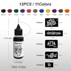 PFARRER tinta temporal roja ideal para diseños audaces en la piel.