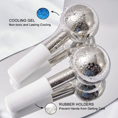 pfefe cold globes glide with serums for gentle facial massage.