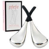 Pfefe Ice Globes on the face glow with a soothing cooling massage for radiant skin.