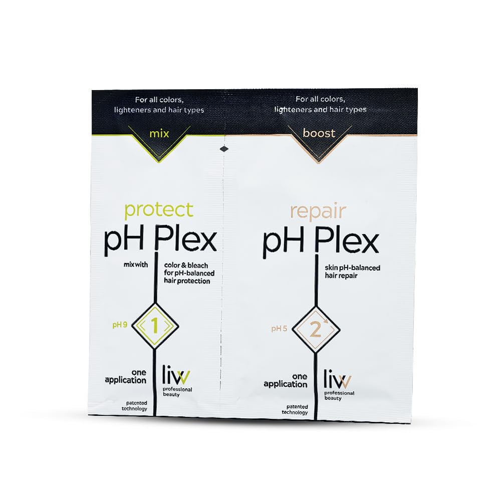 pH Plex protege el cabello durante la coloración con el sobre de protección.