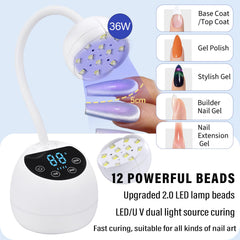 PHAIN lamp LCD display and timer indicators for easy curing