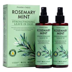 PHARM TO TABLE leave-in conditioner bottle with rosemary and mint for scalp hydration