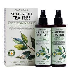 PHARM TO TABLE Leave-In Conditioner Tea Tree spray bottle provides scalp hydration.