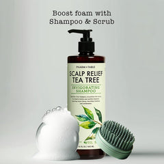 Espuma cremosa del champú Tea Tree de PHARM TO TABLE para limpieza suave diaria