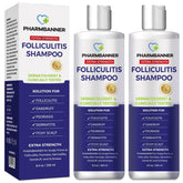 PHARMBANNER Anti-Fungal Shampoo bottle front showing gentle scalp care for itchy skin