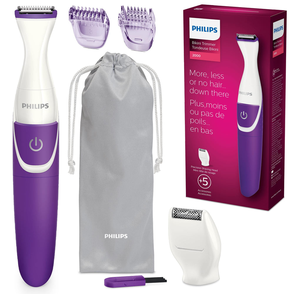 Philips Bikini Genie trimmer head for precise bikini line shaping with fewer nicks