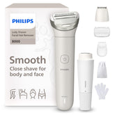 Philips Lady Shaver Series 8000 flexible head and LED light guide precise shaving