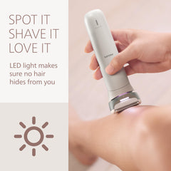 Philips Lady Shaver Series 8000 supports wet and dry use for versatility