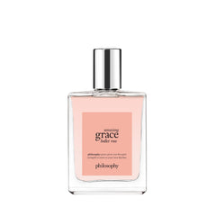 philosophy Amazing Grace Ballet Rose bottle on a vanity, long-lasting floral fragrance for everyday elegance.