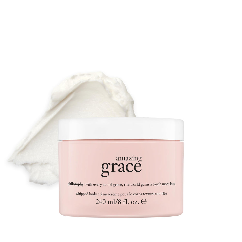 Philosophy Amazing Grace whipped body creme packaging for gifting or display