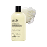 Philosophy Purity Made Simple bottle pour shows a simple cleanse for fresh skin