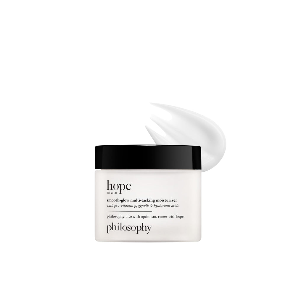 Philosophy Renewed Hope in a Jar Smooth-Glow jar close-up showing the rich hydration focus