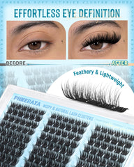 PHKERATA 10-16mm mixed-length clusters for customizable eye shapes.