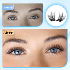 PHKERATA flexible lash band demonstrates seamless blend.