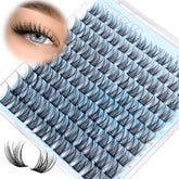 PHKERATA natural lash clusters with wispy band for a seamless, natural look.