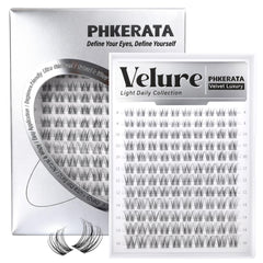 PHKERATA Velure Lash Clusters pack close-up for natural wispy lash enhancement