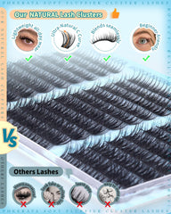 PHKERATA Wispy Lash Clusters DIY-friendly application for at-home results.