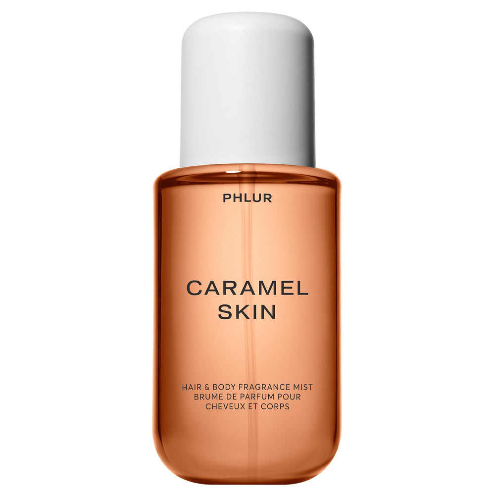 PHLUR Caramel Skin bottle front showing warm caramel and vanilla notes for daily wear
