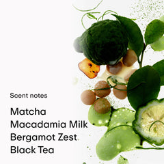 PHLUR Matcha Milk Body Mist bergamot-note close-up highlighting crisp aroma