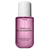 PHLUR Vanilla Blackberry Body Mist bottle showing warm vanilla and berry notes for daily wear.
