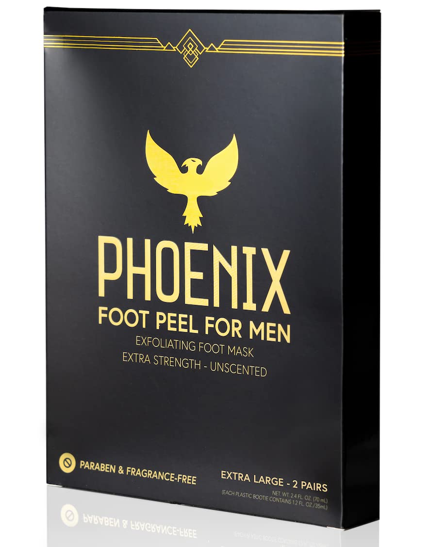 Phoenix Foot Peel para Hombres: paquete de dos para tratamiento cómodo en casa.