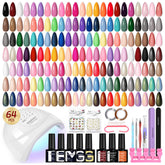 Phoenixy gel nail kit with UV lamp for fast, even curing at home