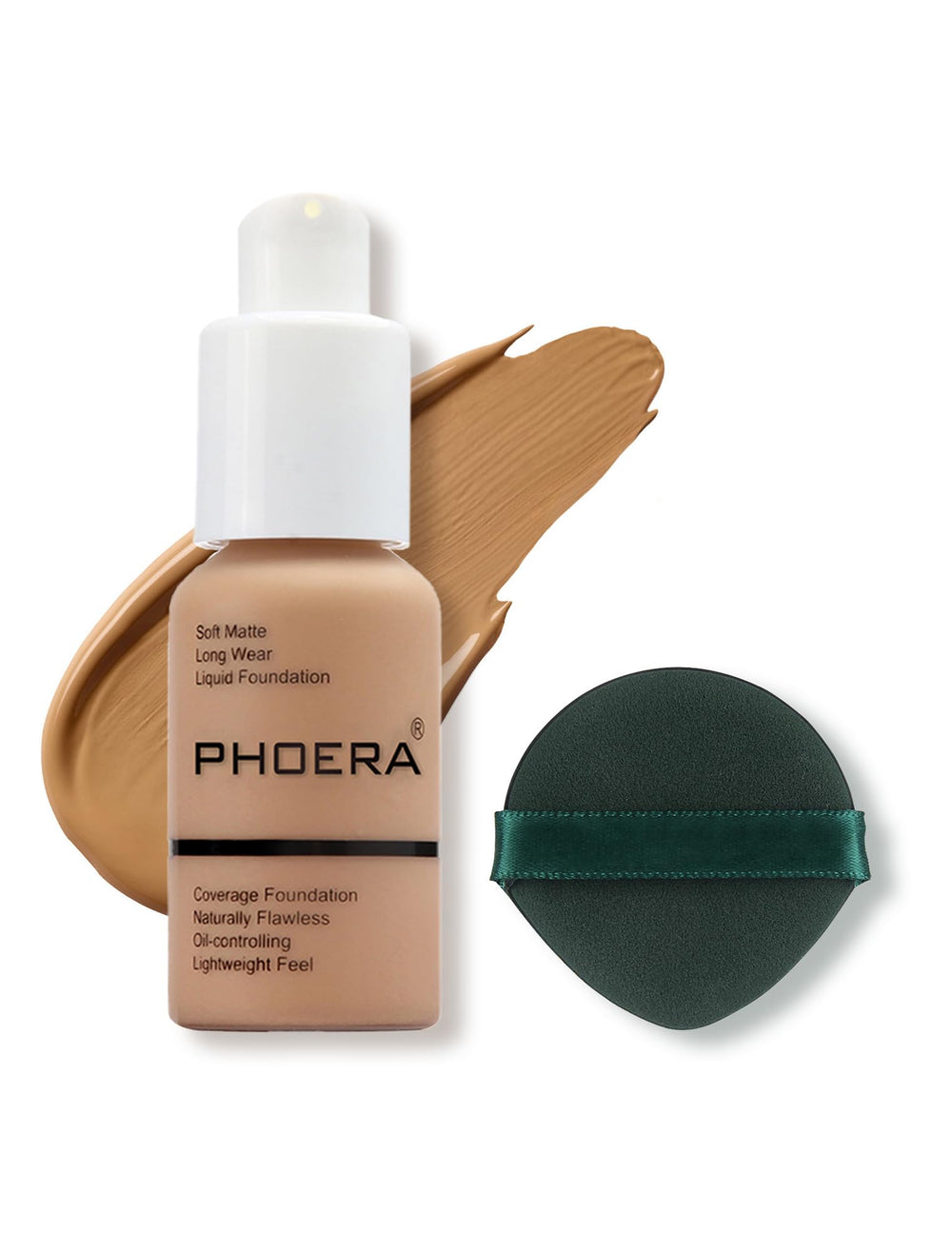 PHOERA Foundation - Cobertura total para tono uniforme y piel suave.