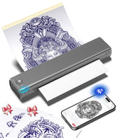 Phomemo M08F tattoo stencil printer front view showing portable design for mobile studios.