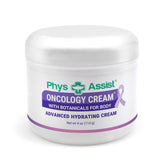 PhysAssist Crema Oncológica con Botanicals en envase de cuatro onzas para uso diario.