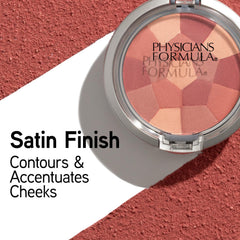 Physicians Formula Blush Aplicación con Pincel: deslizamiento suave para acabado difuminado.