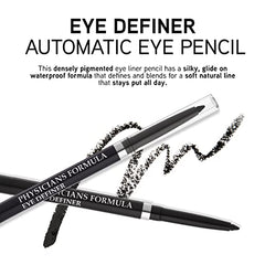 Physicians Formula Eye Definer Ultra Black pencil in hand for control.