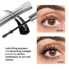 Physicians Formula Killer Curves mascara in-use with even coverage and bold volume